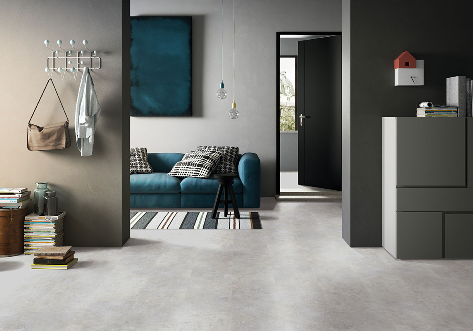 Trecento® Mountains Gray® Luxury Vinyl Tile