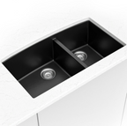 BLACK QUARTZ DOUBLE BOWL 60/40-3219