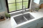 GREY QUARTZ DOUBLE BOWL 60/40-3219