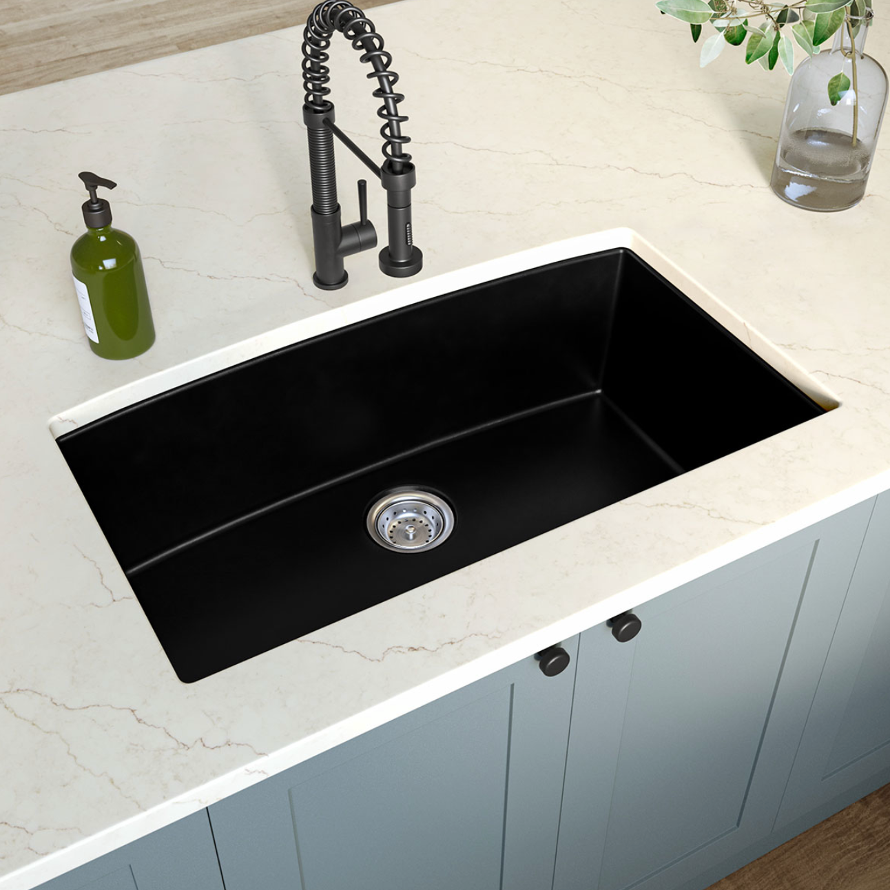 BLACK QUARTZ SINGLE BOWL 3219