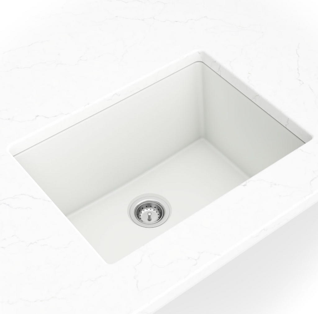 WHITE QUARTZ SINGLE BOWL 2418