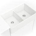 FIRECLAY FARMHOUSE WHITE DOUBLE BOWL 5050-3220