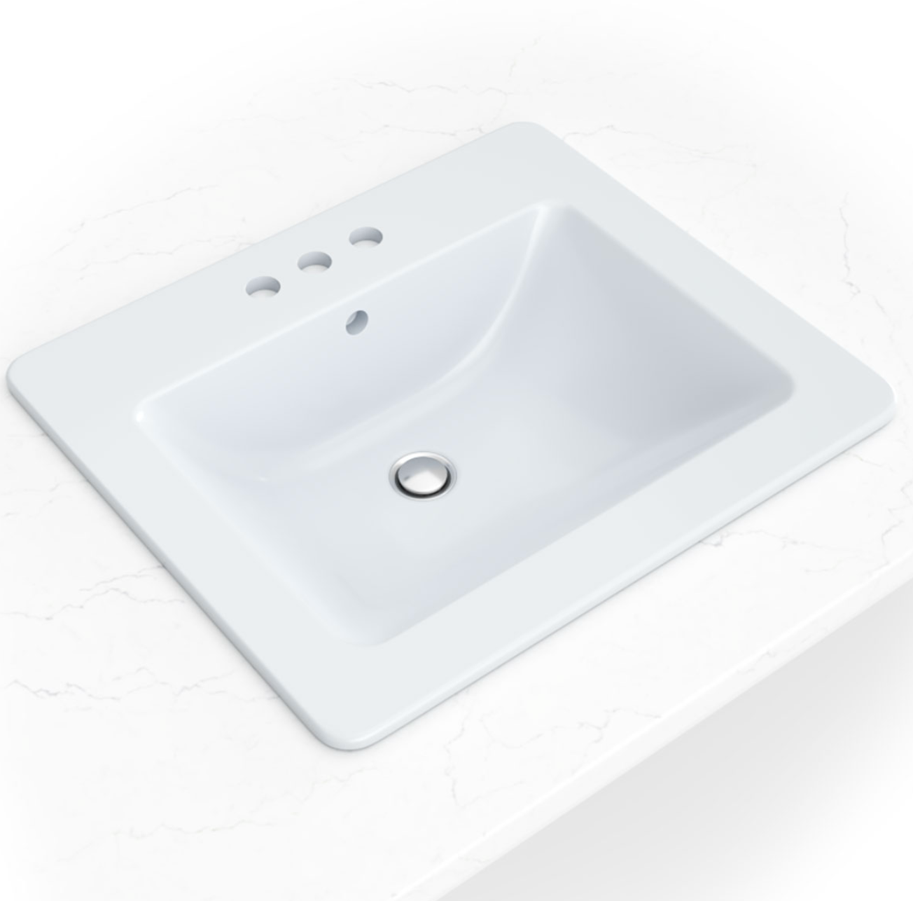 OVERMOUNT WHITE RECTANGLE 2118