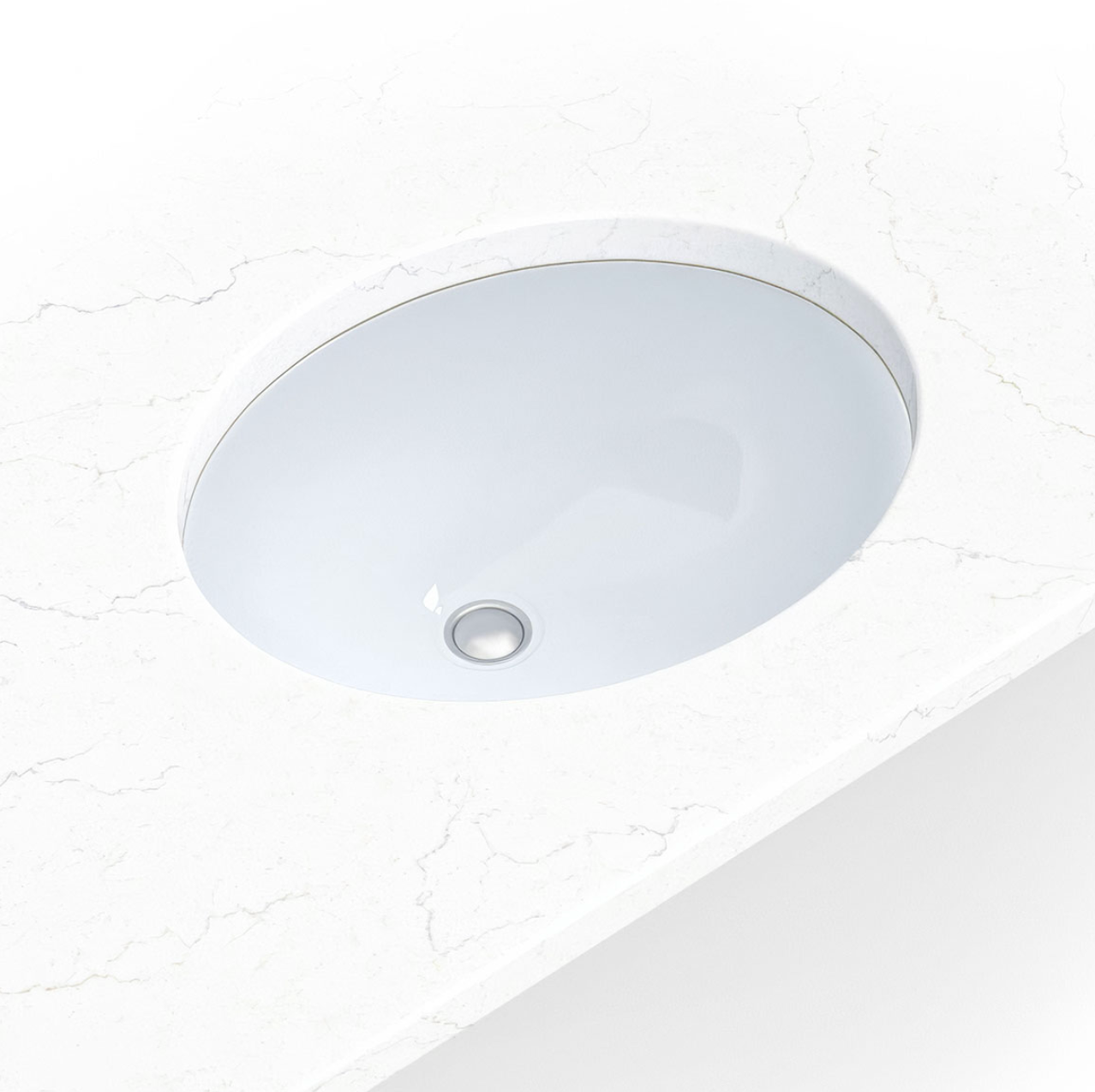 VANITY WHITE OVAL PORCELAIN 1512