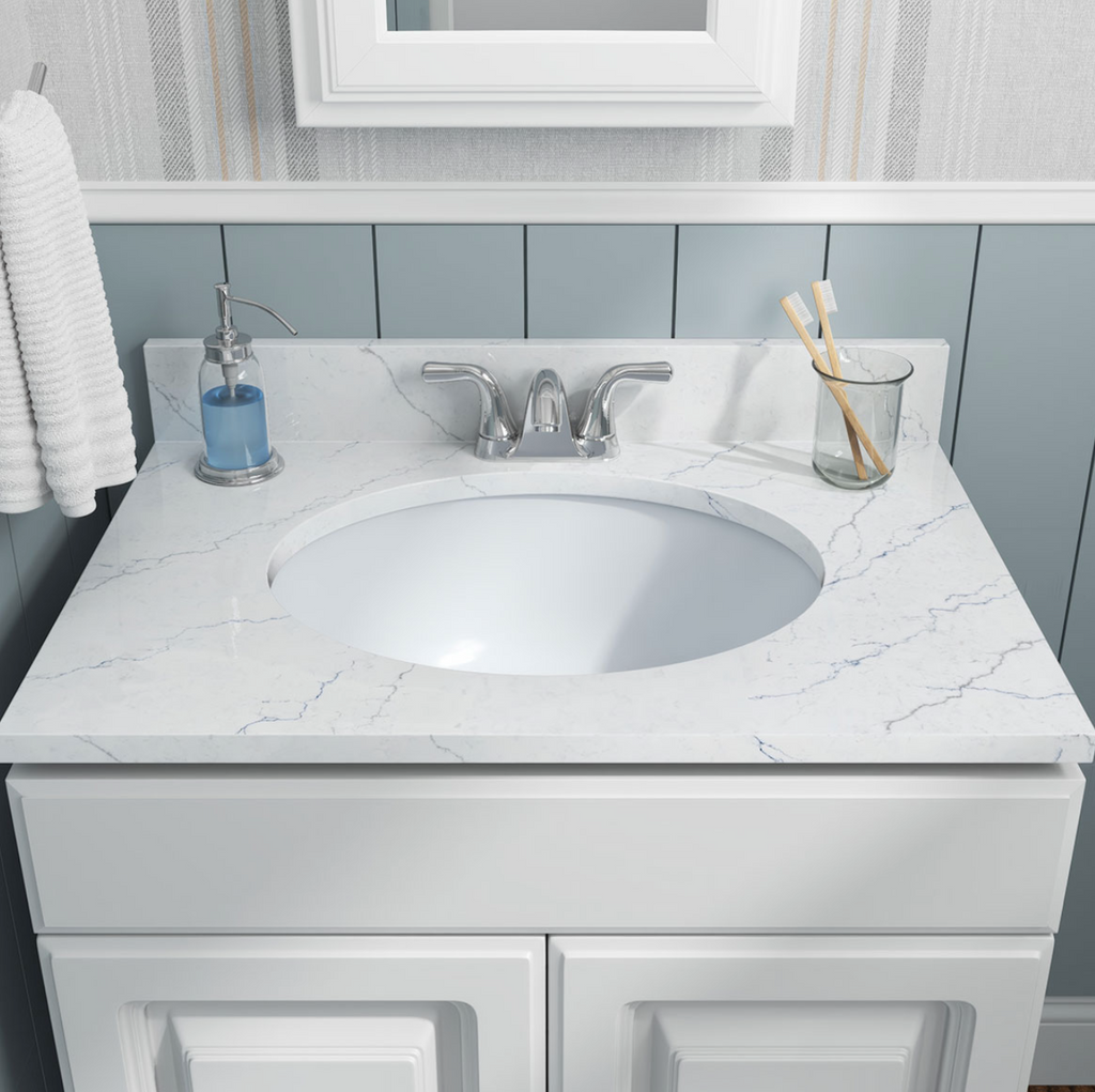 VANITY WHITE OVAL PORCELAIN 1714