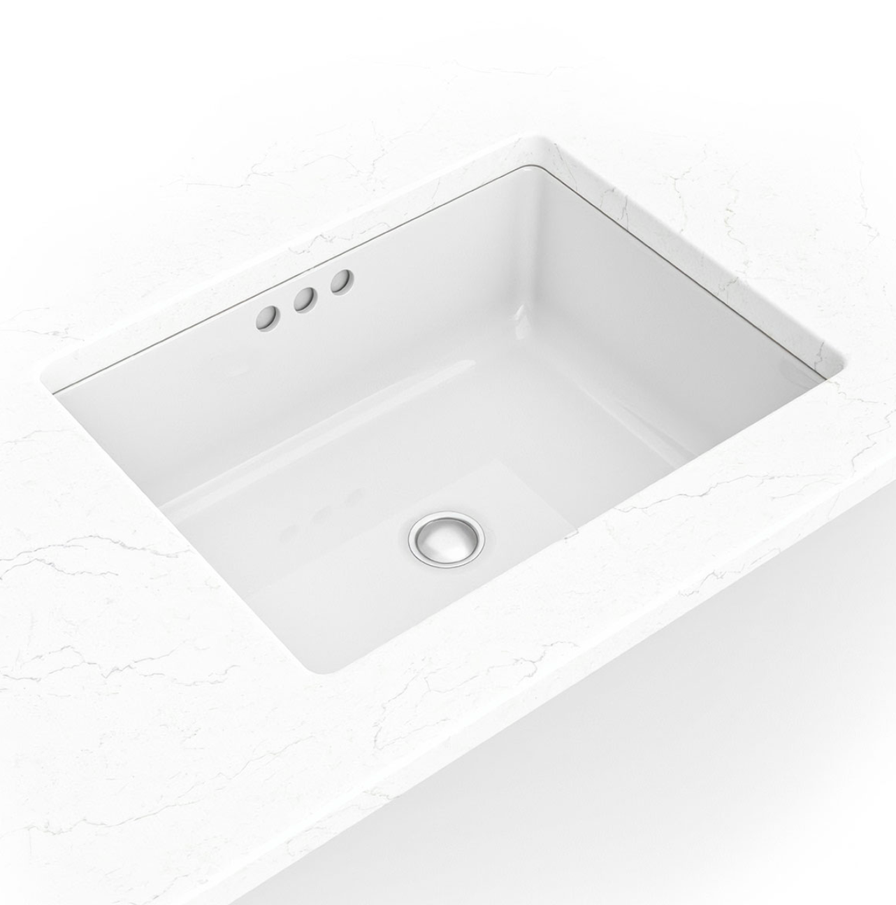 VANITY WHITE RECT PORCELAIN 2015 FLAT