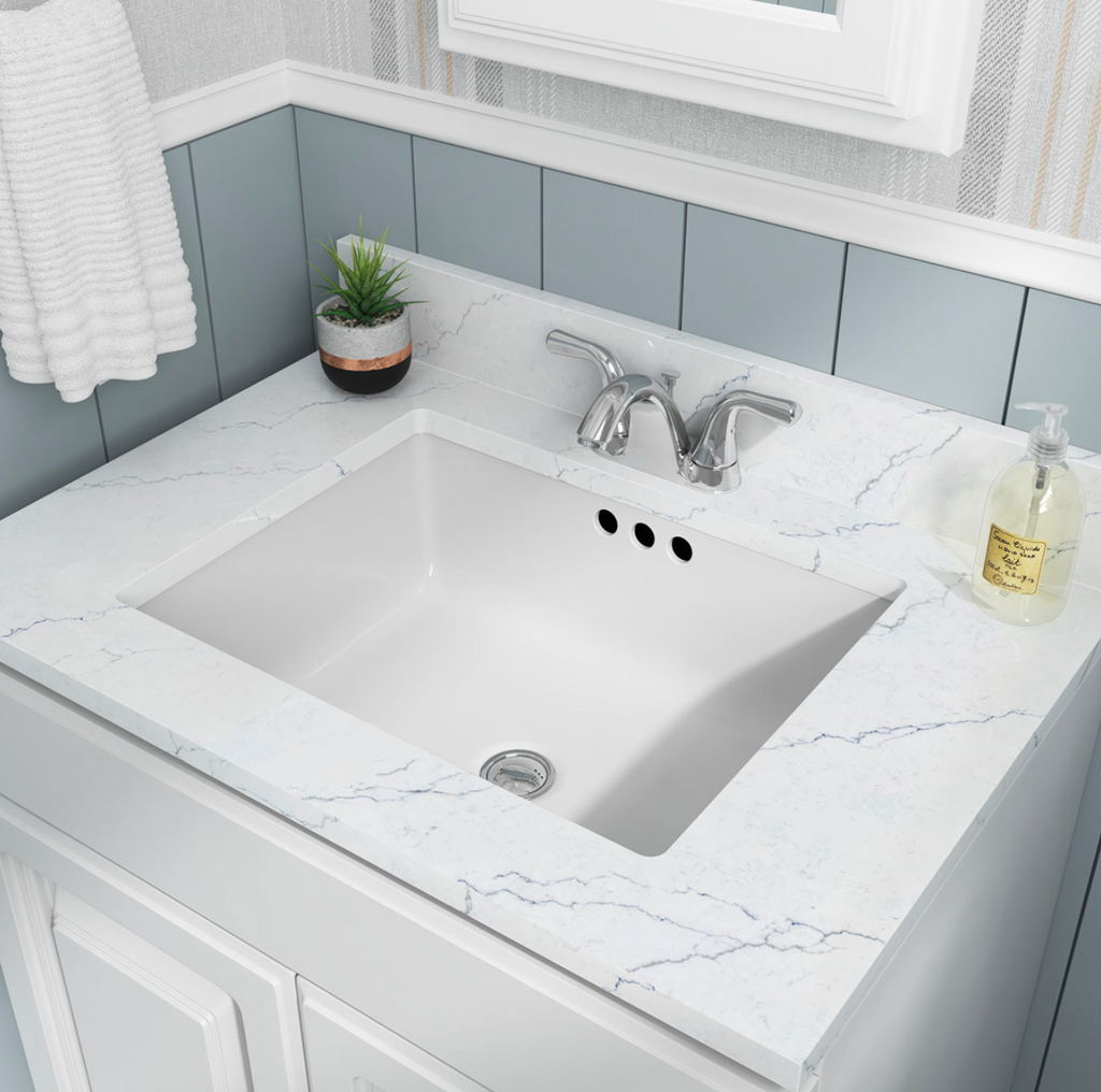 VANITY WHITE RECT PORCELAIN 2015 FLAT