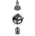 1-HANDLE 1-SPRAY TUB AND SHOWER FAUCET WITH PRESSURE BALANCE VALVE - 608 NICKEL BRUSHED