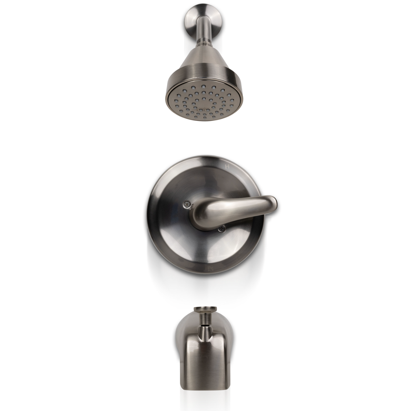 1-HANDLE 1-SPRAY TUB AND SHOWER FAUCET WITH PRESSURE BALANCE VALVE - 608 NICKEL BRUSHED