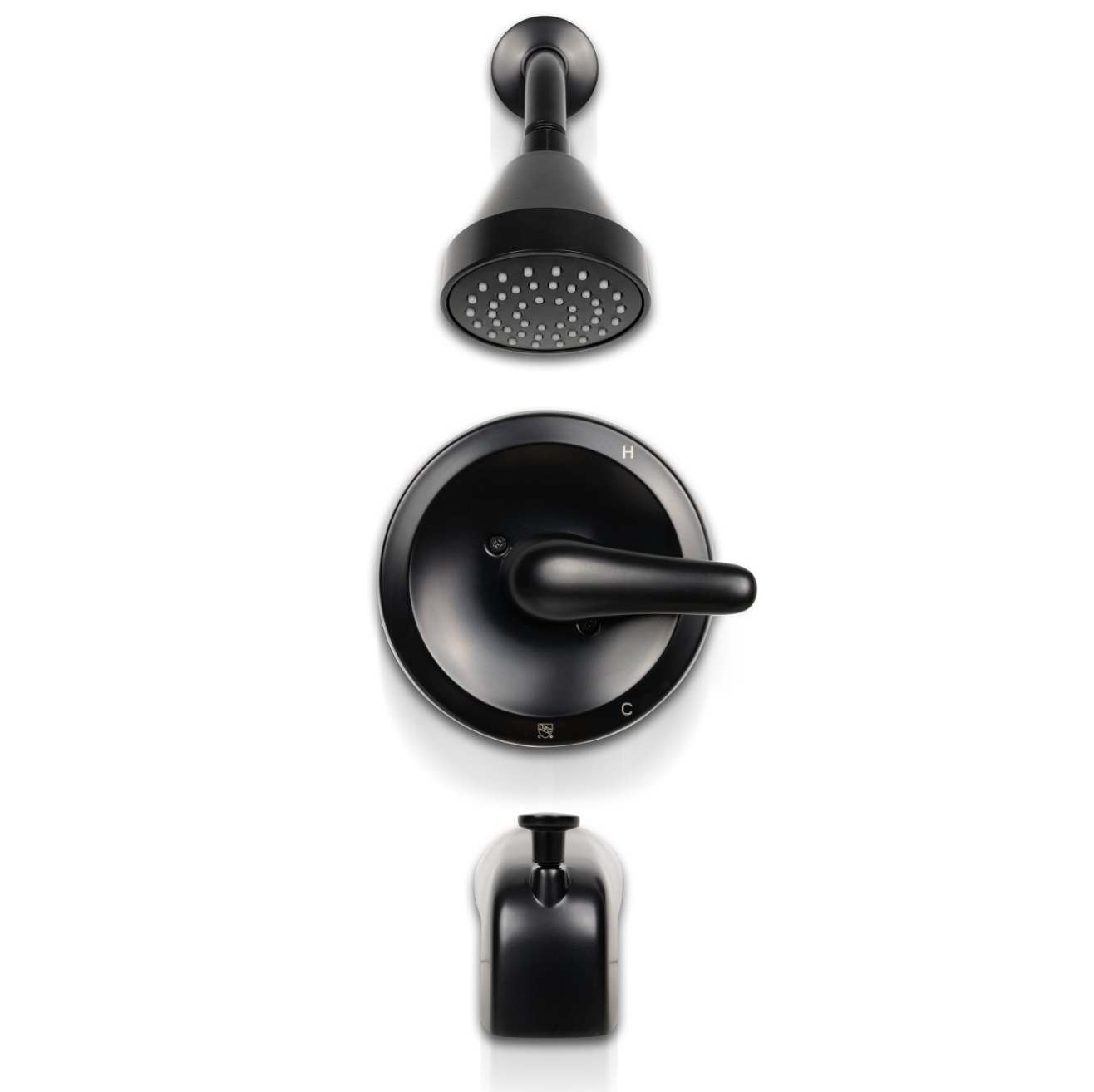 1-HANDLE 1-SPRAY TUB AND SHOWER FAUCET WITH PRESSURE BALANCE VALVE - 608 MATTE BLACK