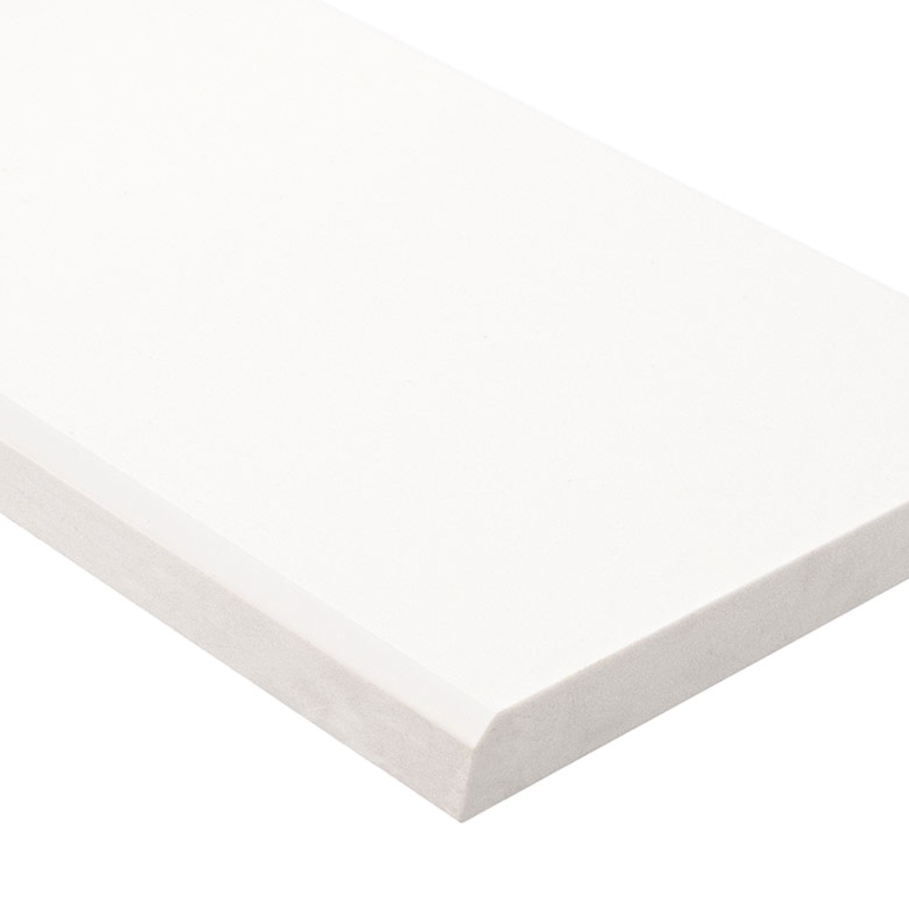 Bright White 6x73 Single Beveled Polished Threshold