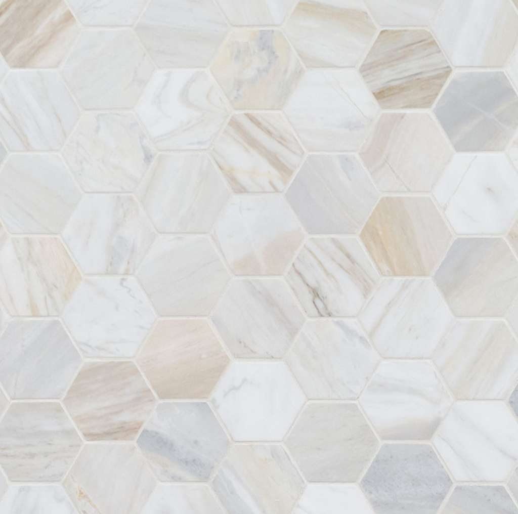 Athena Gold 2" Hexagon Honed Mosaic Tile