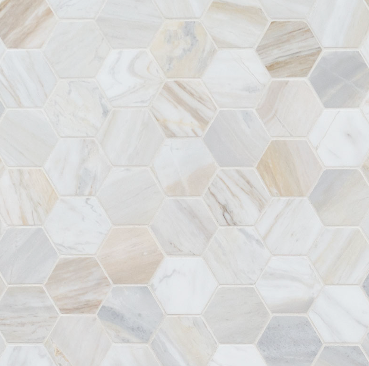 Athena Gold 2" Hexagon Honed Mosaic Tile