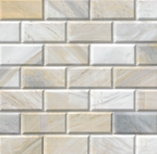 Athena Gold Beveled Tile 2x4