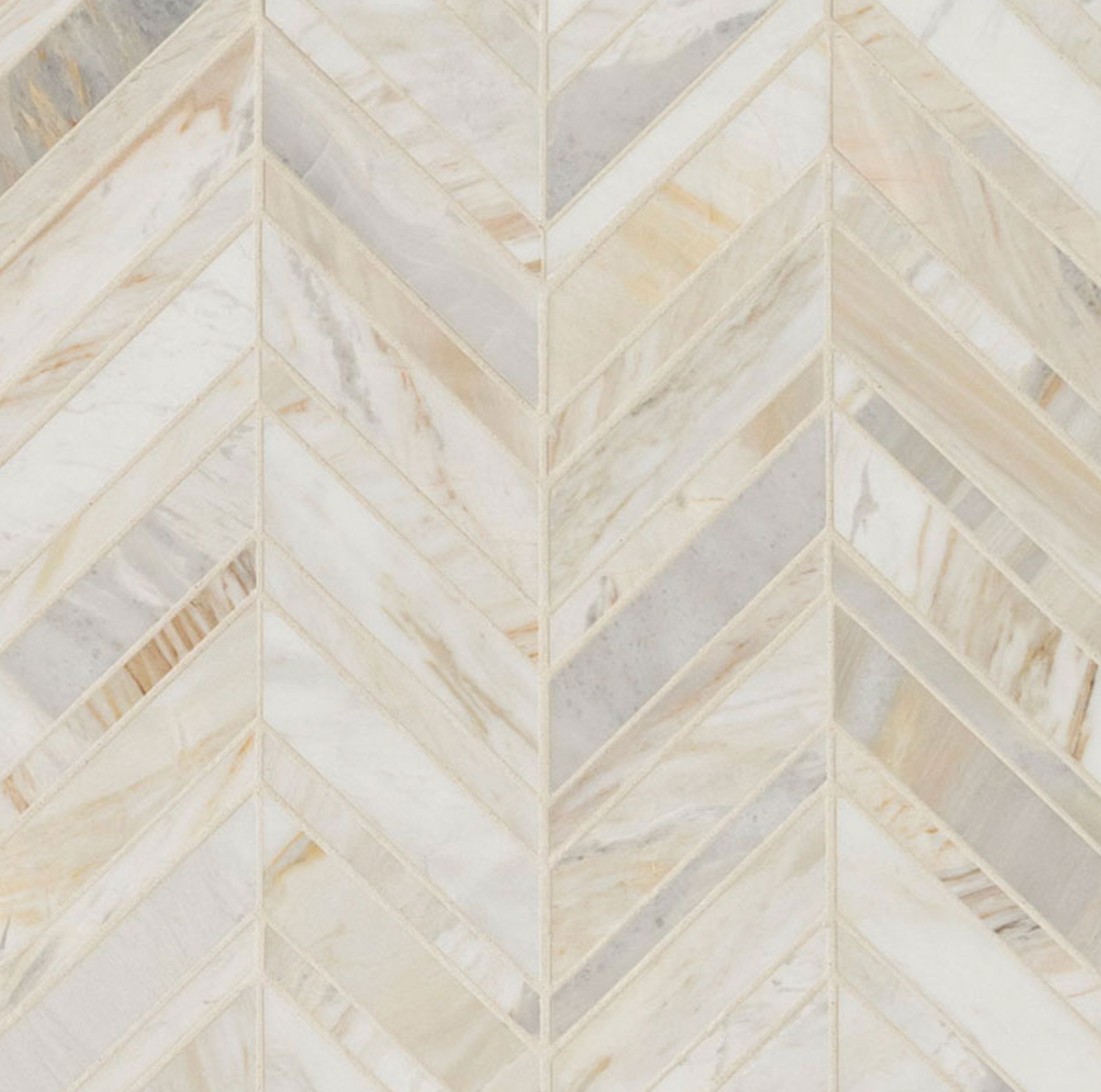 Athena Gold Chevron Pattern Honed
