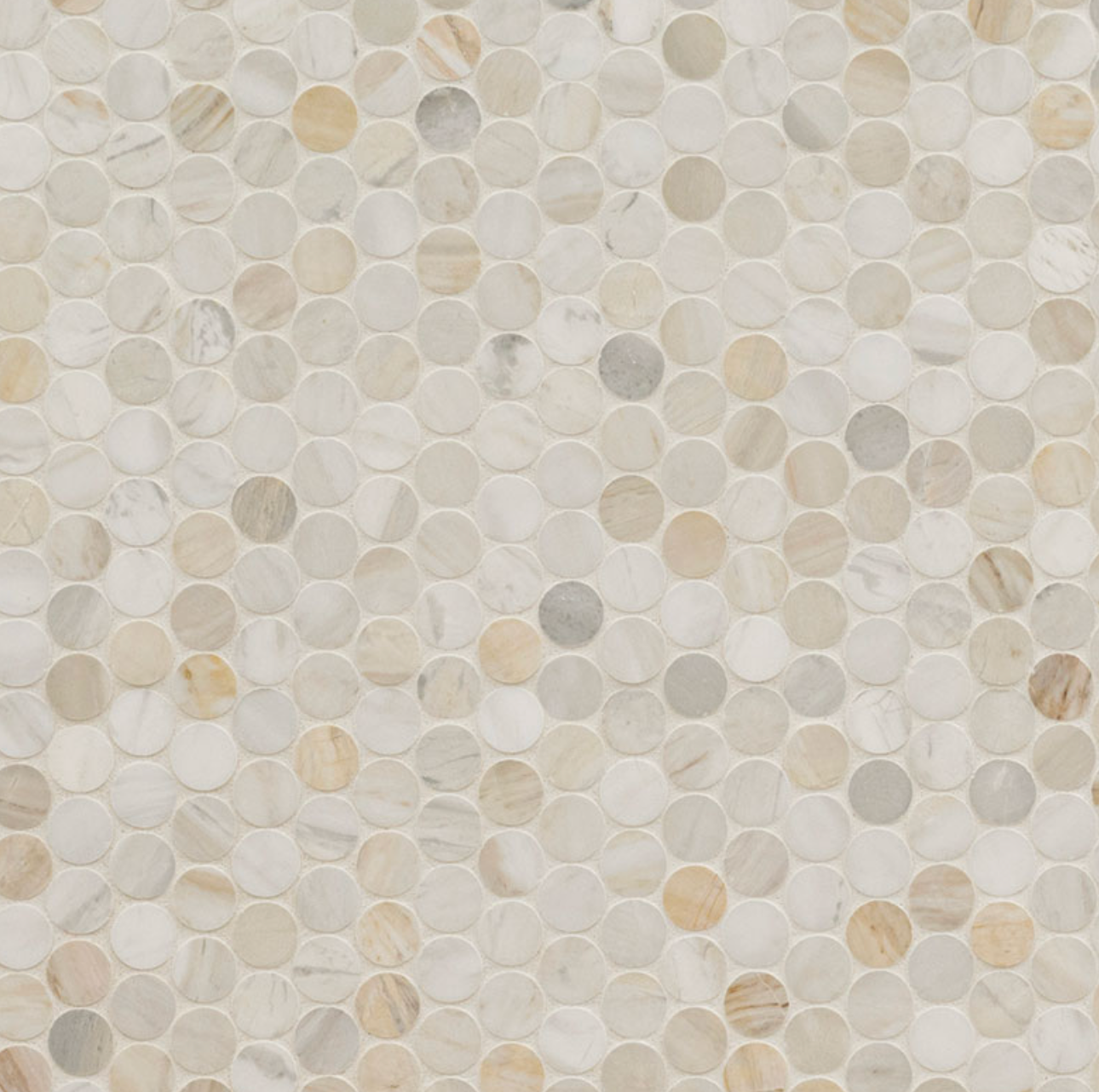 Athena Gold Pennyround Tile