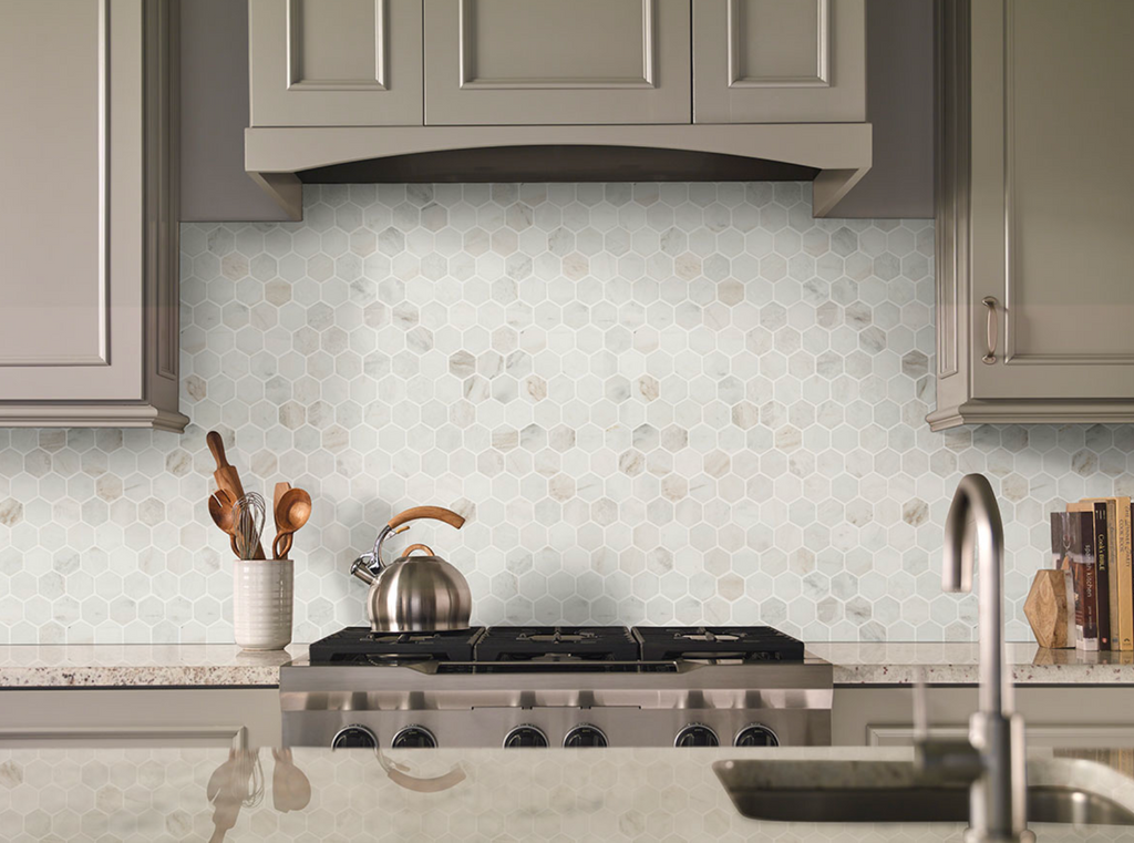 Arabescato Venato Hexagon Tile