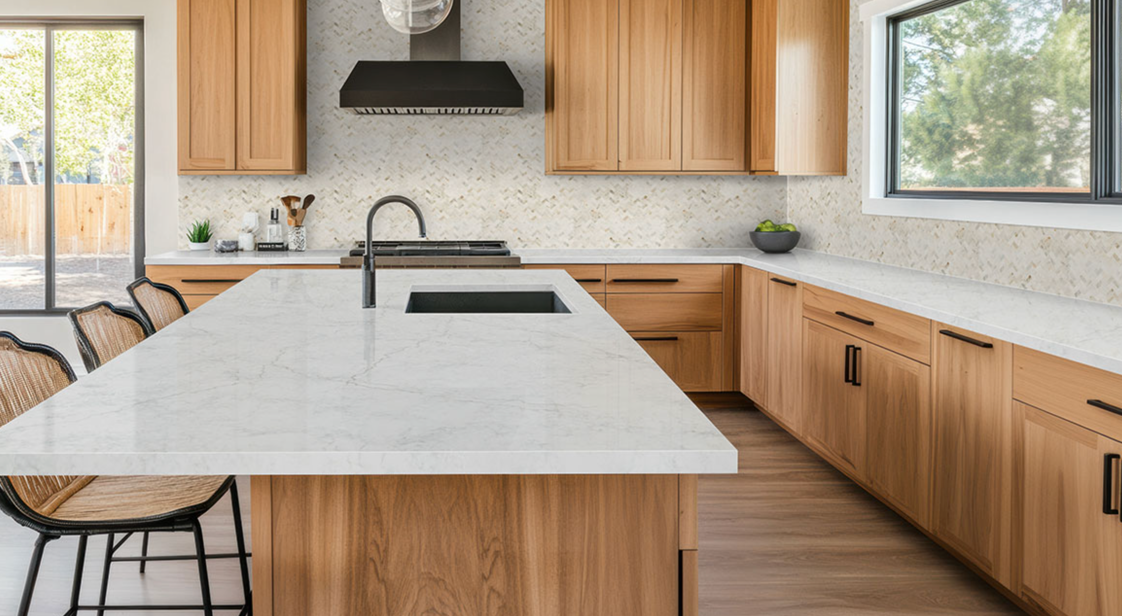 Arabescato Venato Herringbone Tile