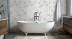 Arabescato Venato White 5" Hexagon Honed Tile