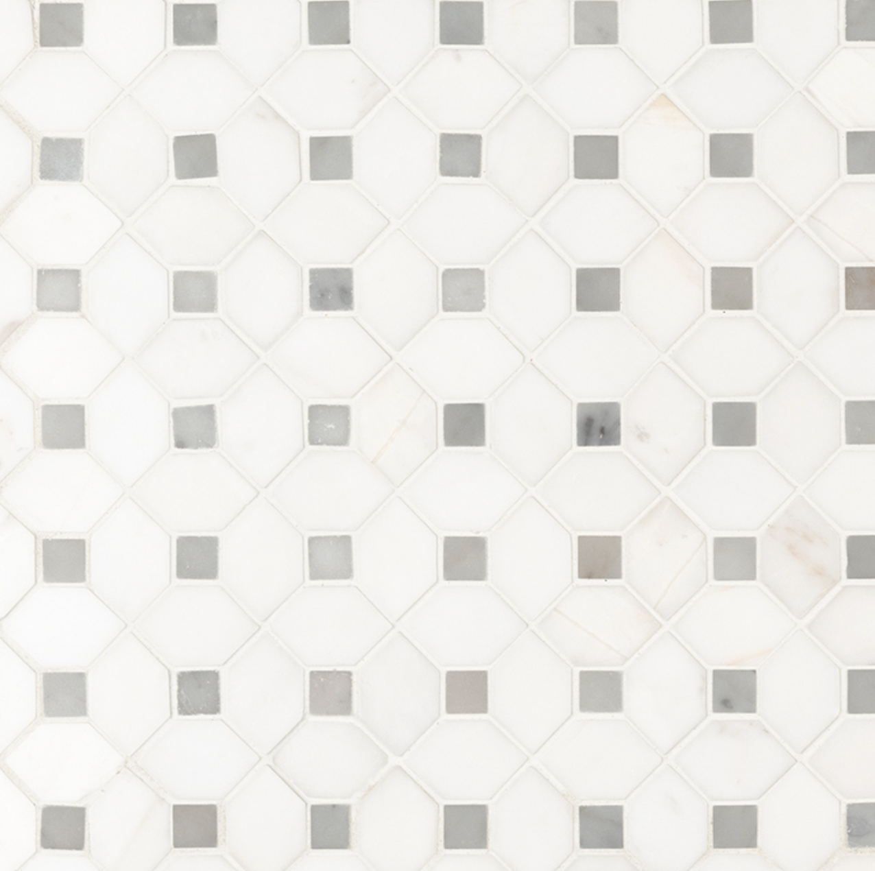 Bianco Dolomite Dotty Pattern Mosaic